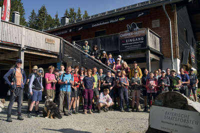 Gruppenfoto bei der Chamer Hütte