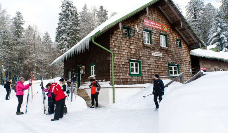 Berghütte Schareben im Winter
