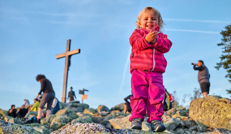 Gipfelglück, auch für die kleinen Besucher des ARBERLANDES