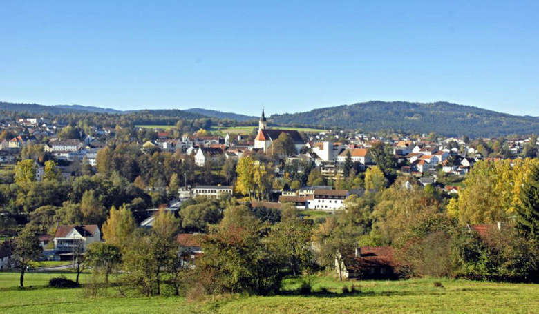Blick auf die Stadt Viechtach.
